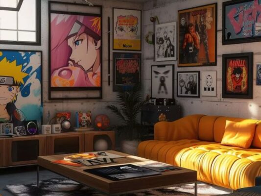 Eclectic Mashup Anime Room Idea