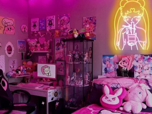 Neon Shoujo Anime Room Idea